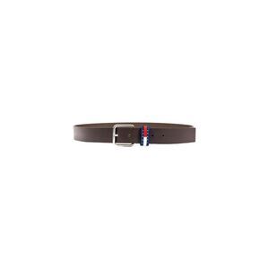 Tommy Hilfiger Jeans Solid Belt SilverTone Buckle Men brown Belts